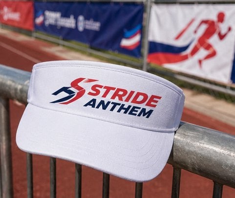 Customized visors for run clubs and race teams