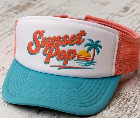 Foam Trucker Visor with custom branding