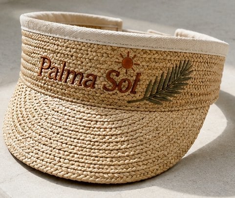 Straw Visor with custom branding