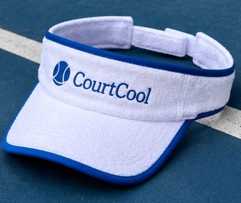 Terry Sweatband Visor with custom branding